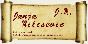 Janja Milešević vizit kartica